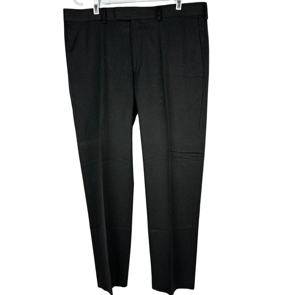 Perry Ellis Portfolio Mens Black Dress Pants 36x30 Polyester & Rayon Blend